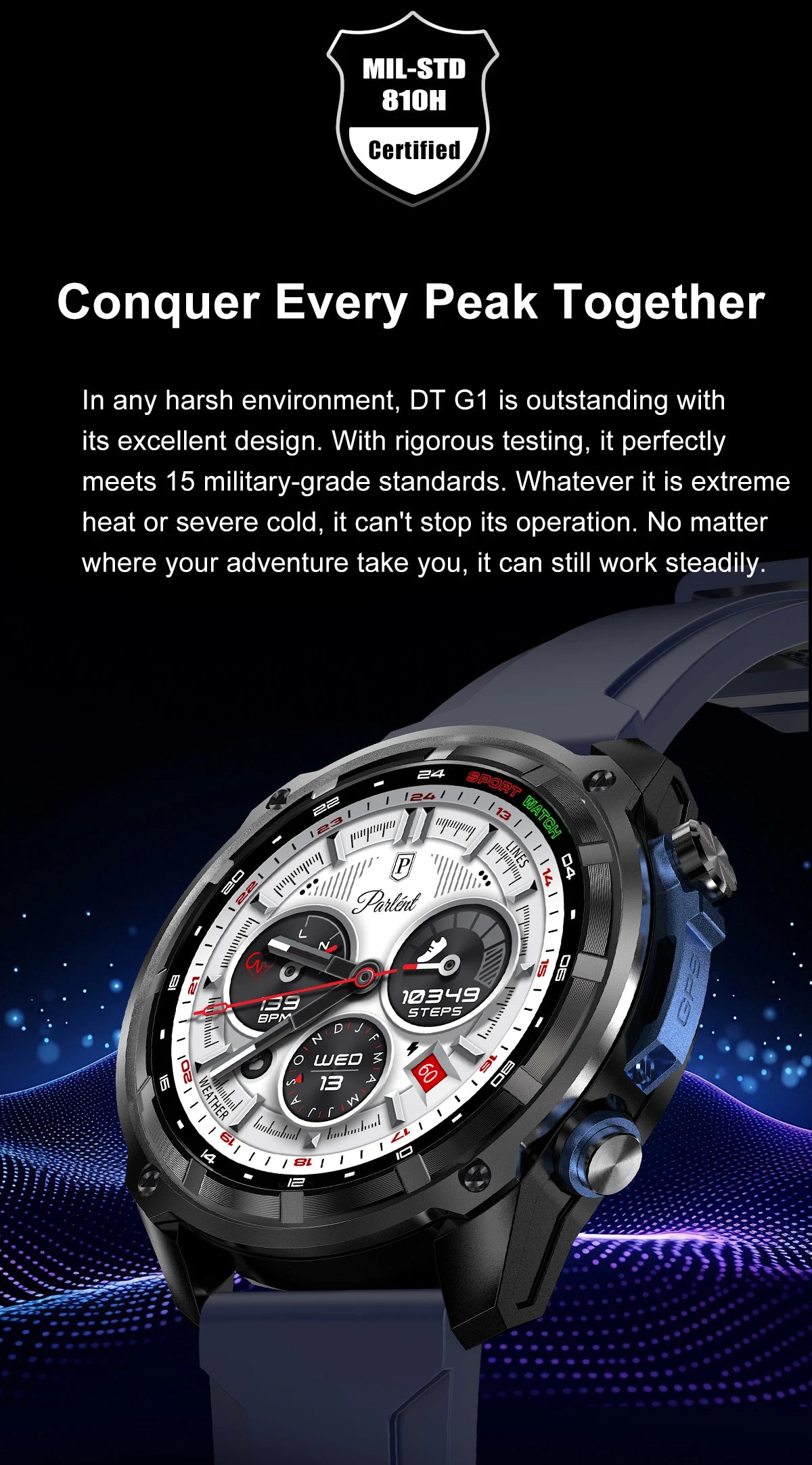VWAR Tactical Smart Watch Built-in GPS Offline Map 4GB Memory 3 ATM IP69K Swimming Waterproof Men Militray Smartwatch 2025 NEW