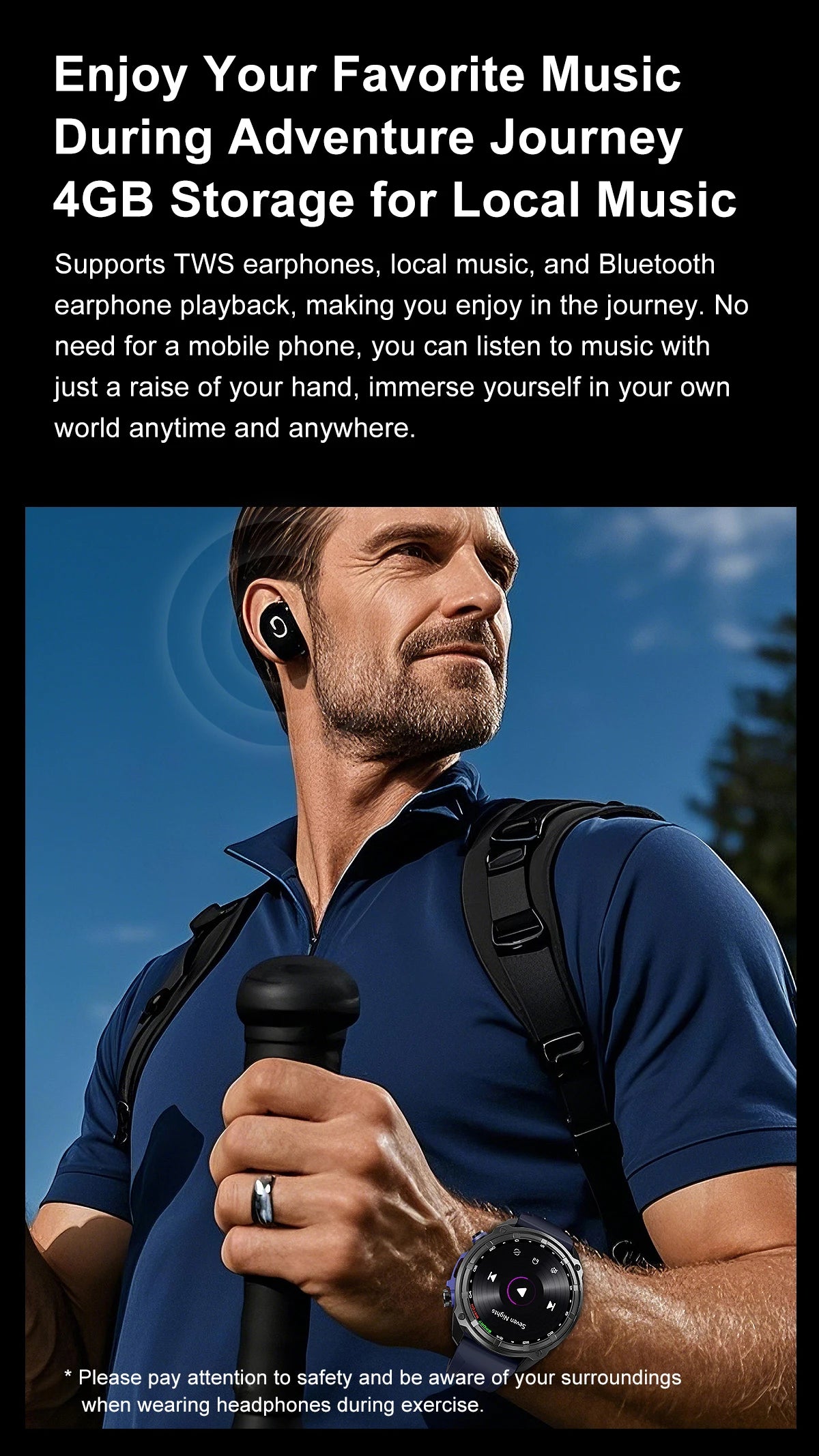 VWAR Tactical Smart Watch Built-in GPS Offline Map 4GB Memory 3 ATM IP69K Swimming Waterproof Men Militray Smartwatch 2025 NEW