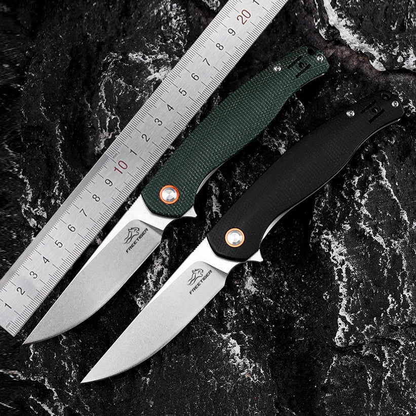 FREETIGER D2 Steel Folding Knife - EDC Pocket Knife, Survival Multitool for Hunting & Tactical | Box Cutter & Hand Tool FT941
