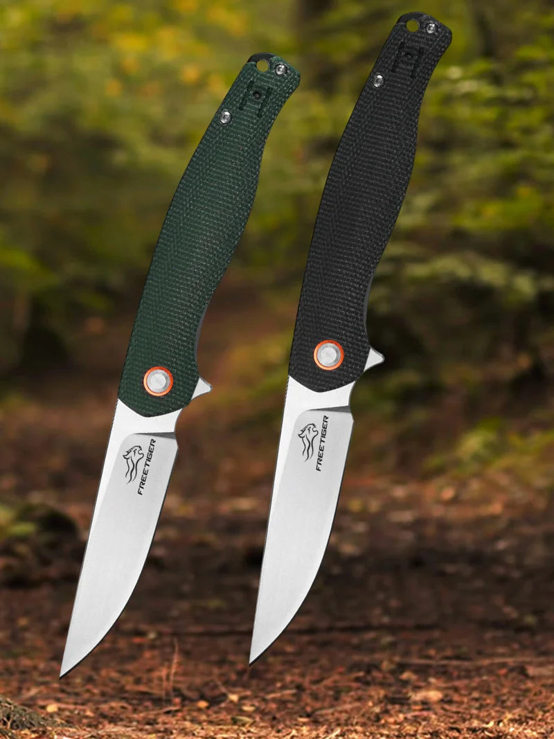 FREETIGER D2 Steel Folding Knife - EDC Pocket Knife, Survival Multitool for Hunting & Tactical | Box Cutter & Hand Tool FT941