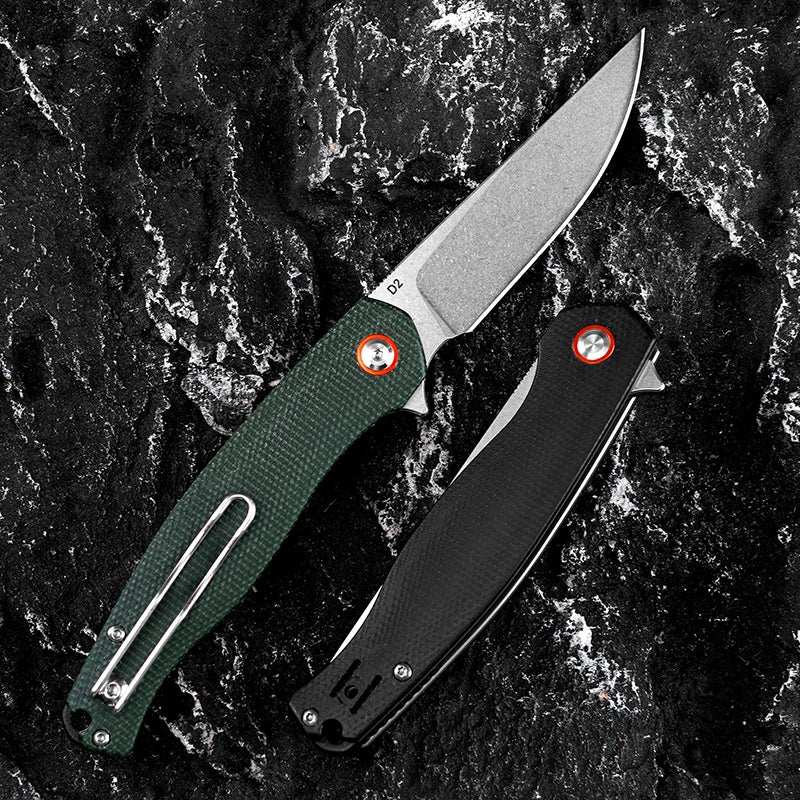 FREETIGER D2 Steel Folding Knife - EDC Pocket Knife, Survival Multitool for Hunting & Tactical | Box Cutter & Hand Tool FT941