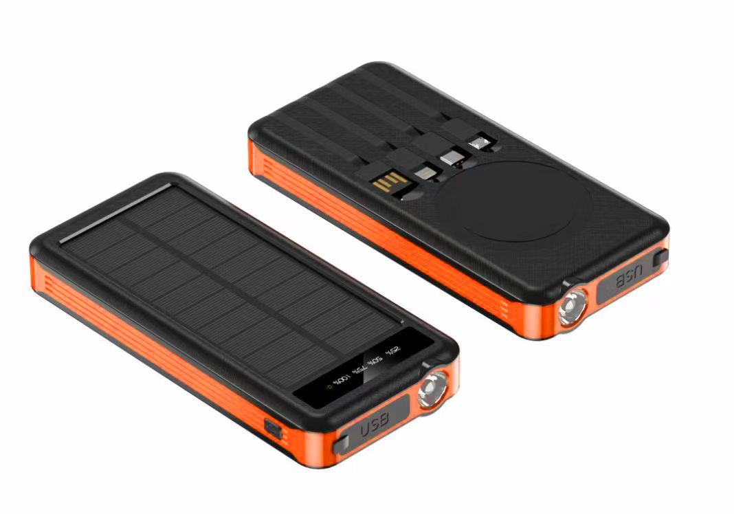 Solar Charging Unit With Cable Portable Waterproof