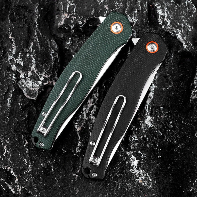 FREETIGER D2 Steel Folding Knife - EDC Pocket Knife, Survival Multitool for Hunting & Tactical | Box Cutter & Hand Tool FT941